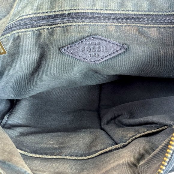 Fossil Kinley Large Crossbody Purse Handbag in Black Leather - Picture 12 of 16